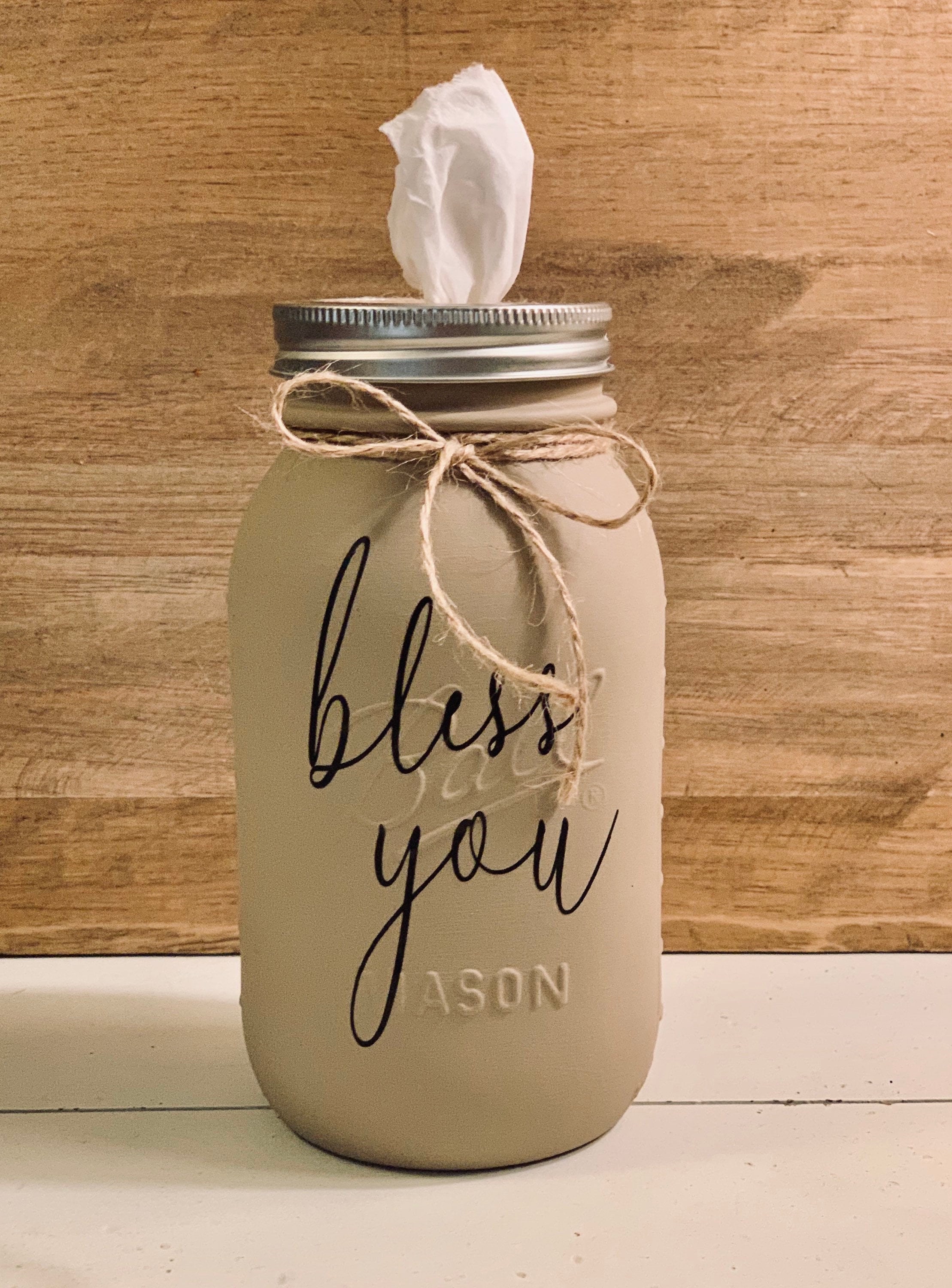 Mason Jar Tissue Holder tissues Included Etsy