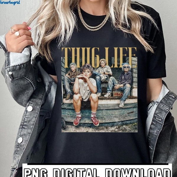 Golden Girls Thug Life Png, téléchargement immédiat, Thug Life Girls Png Download, Clipart Golden Girls, sitcom TV des années 80, Golden Girls