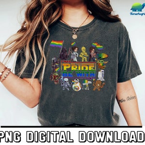 Digital Download | May The Pride Be With You Shirt Download | Starwars png | Pride Month Shirt Download | Starwars LGBTQ Rainbow png