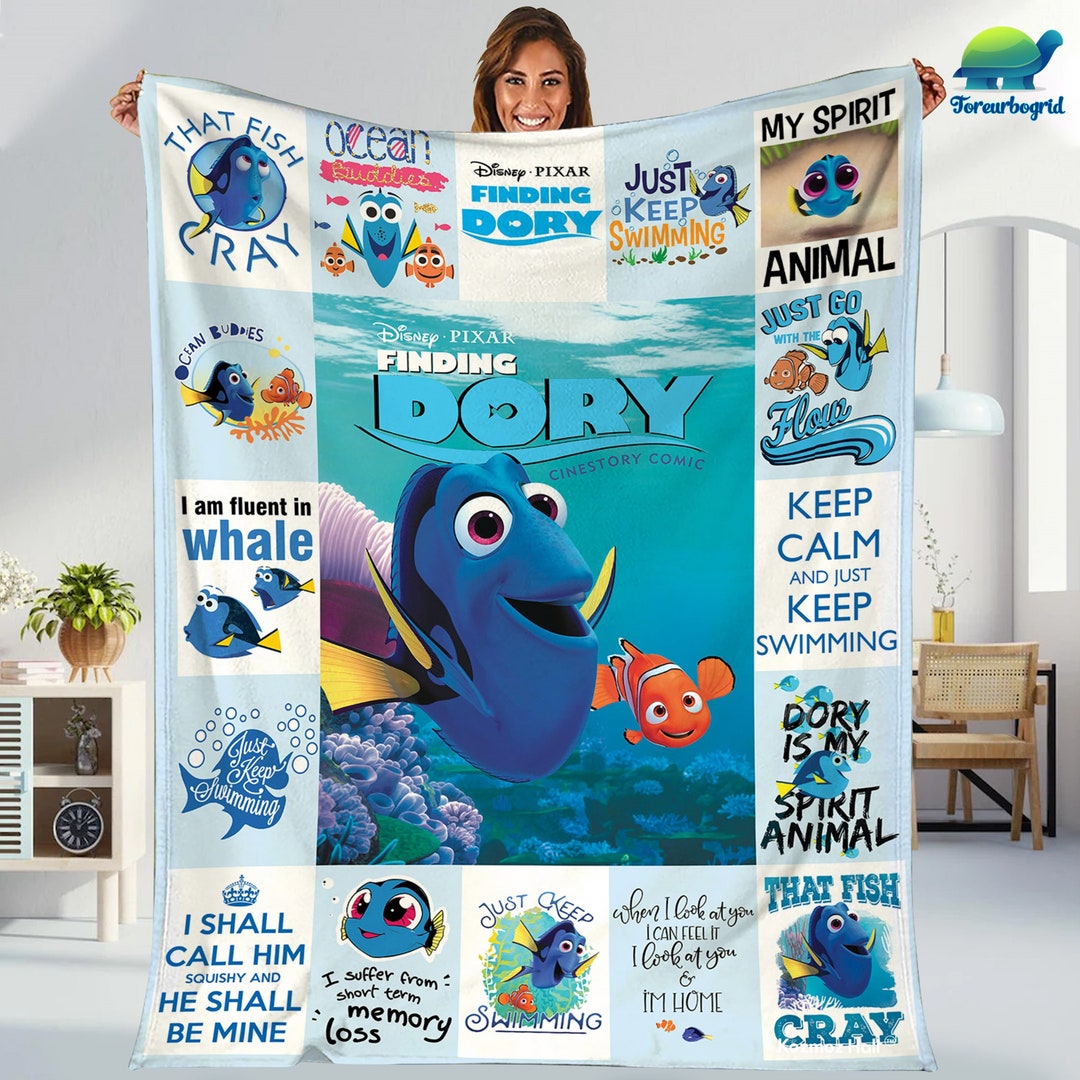 Finding Nemo Blanket Finding Nemo Fleece Blanket Nemo Dory Etsy