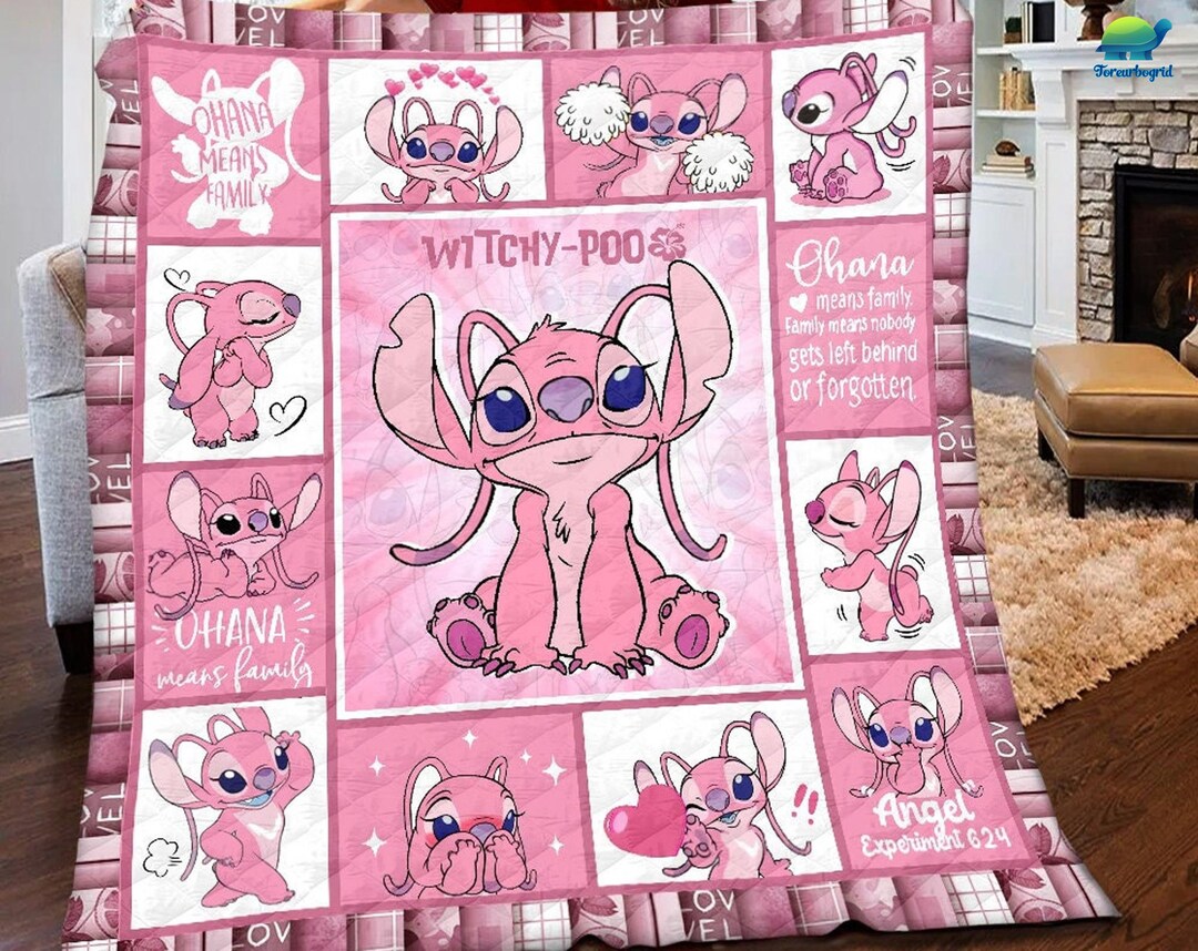Personalized Angel Blanket Angel Fleece Blanket Stitch Angel Birthday Gifts Magic Kingdom Angel