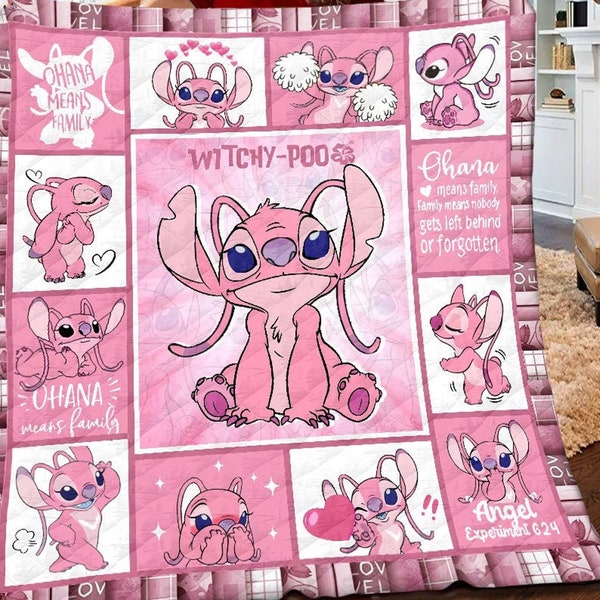 Personalized Stitch Angel Blanket Etsy