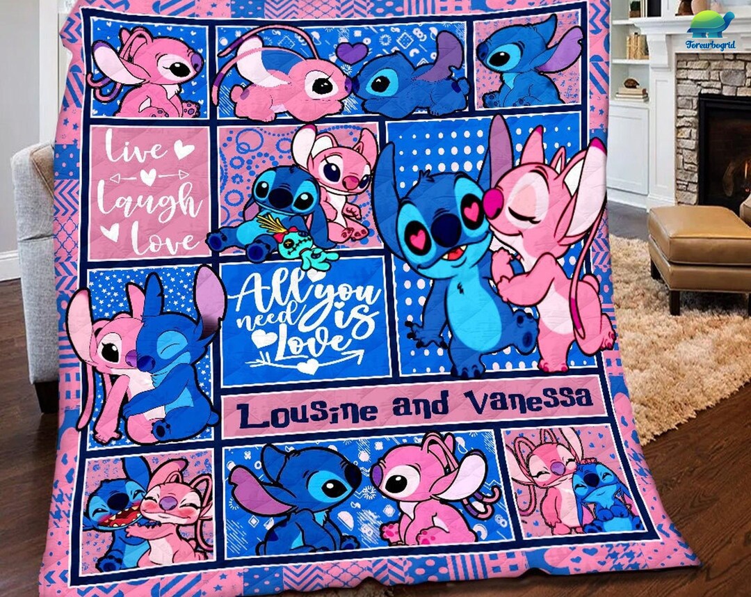 Stitch Blanket Angel Blanket Couple Blanket Stitch Angel Etsy