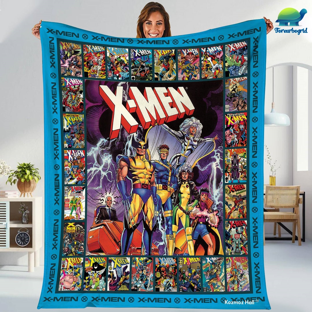 X Men Characters Fleece Blanket X Men Blanket X Men Wolverine Cyclops