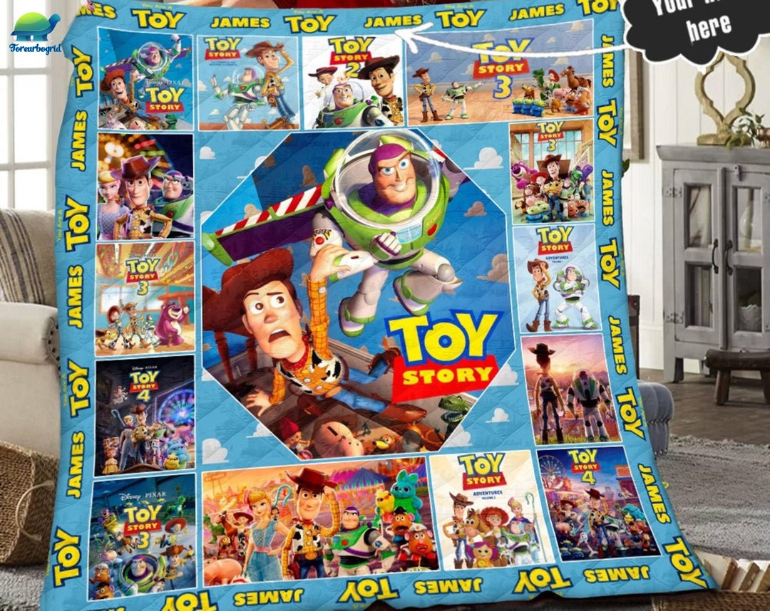 Personalized Toy Story Fleece Blanket Buzz Lightyear Fleece Etsy