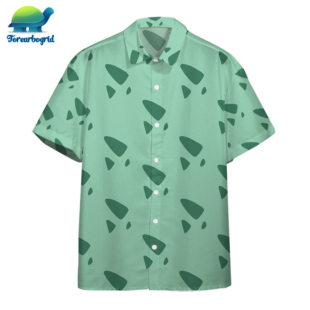 Bulbasaur Hawaii Shirt, Bulbasaur Tropical Hawaiian Shirt, Pocket