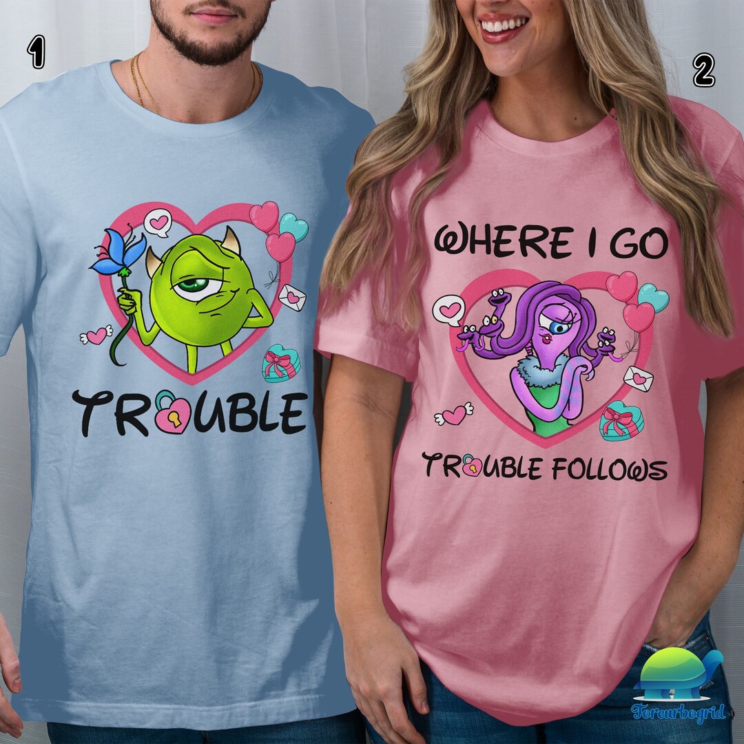 Mike Wazowski and Celia Mae Couple Shirt Monsters Inc Couple Shirt