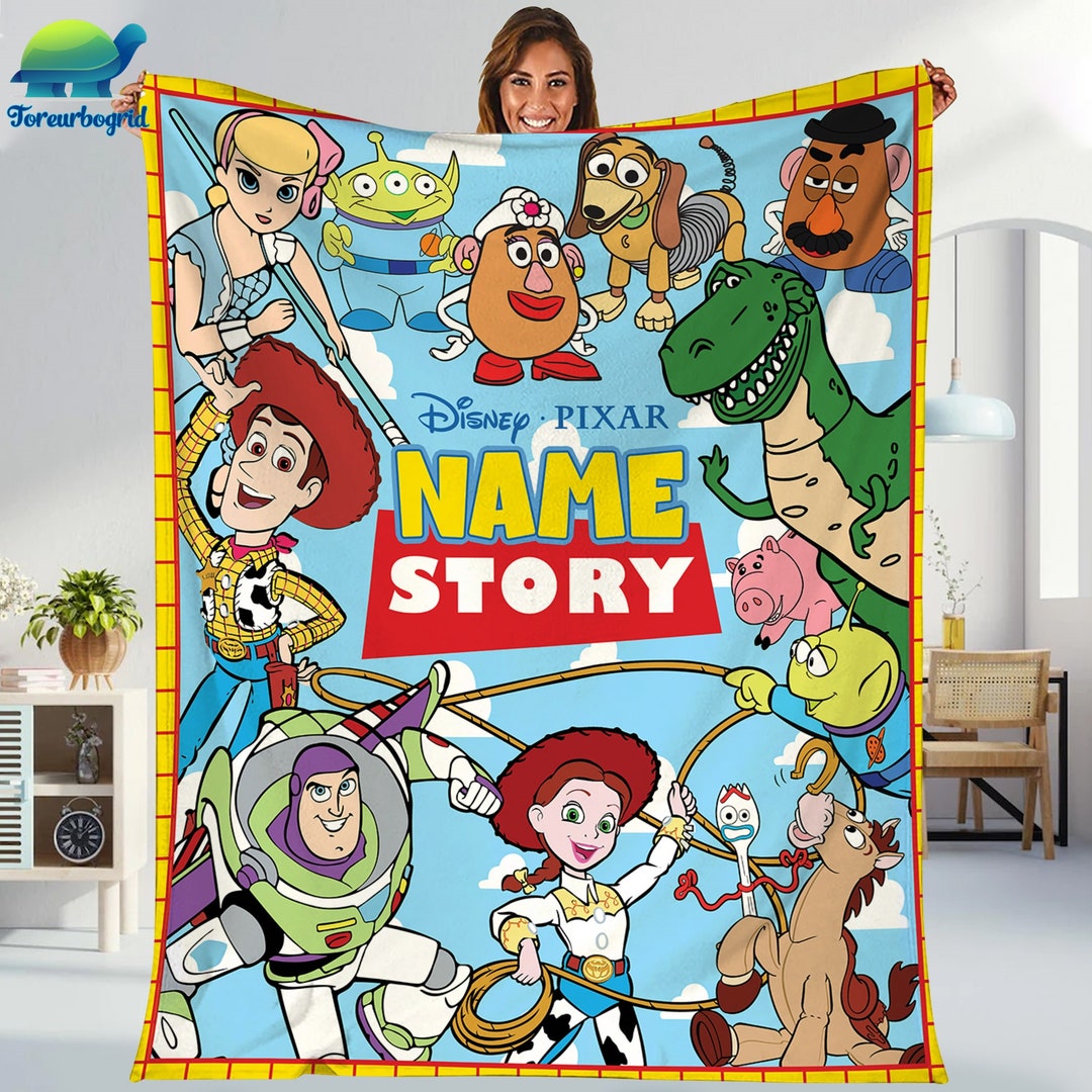 Personalized Toy Story Fleece Blanket Buzz Lightyear Fleece Blanket