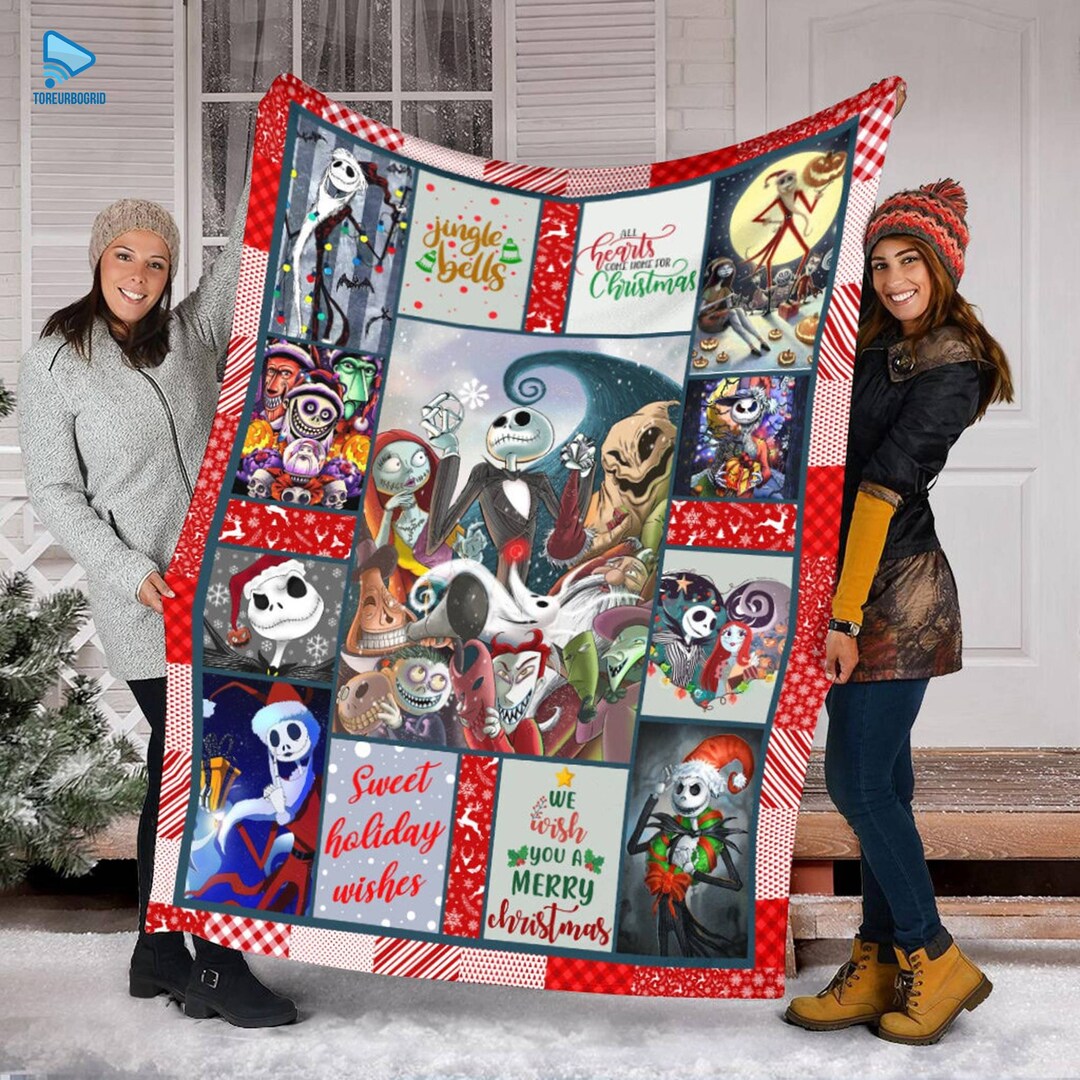 Nightmare Before Christmas Blanket, Jack Skellington Name Blanket