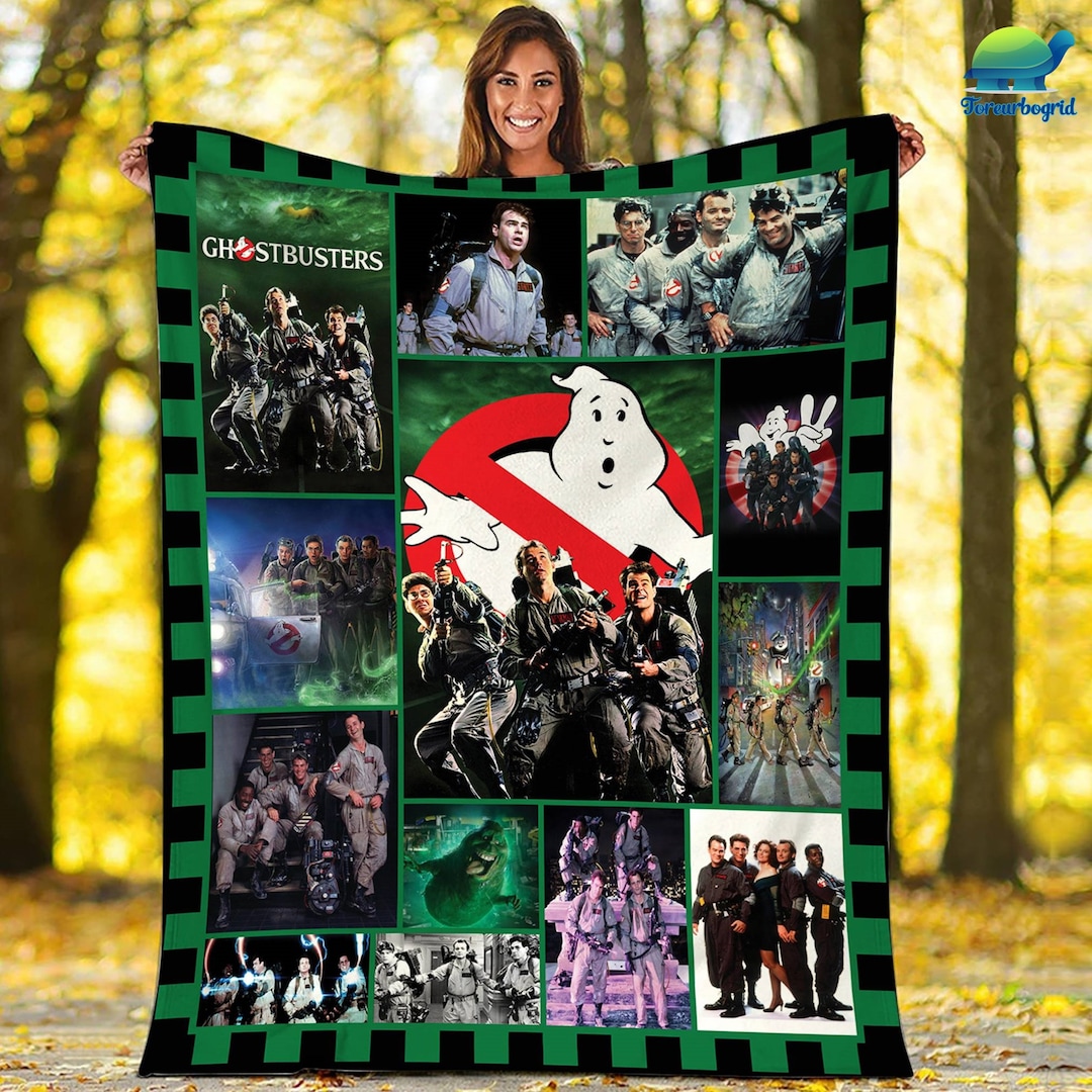 Ghostbusters Fleece Blanket, Ghostbusters 80s 90s Toy, Throw Blanket