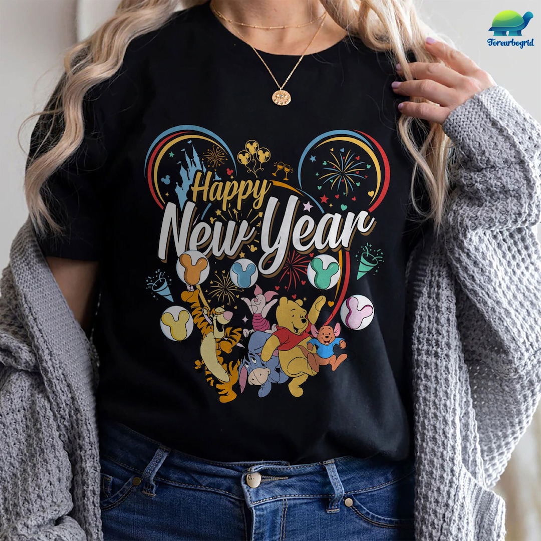 Winnie the Pooh New Year Shirt Pooh Bear New Year Sweatshirt Etsy