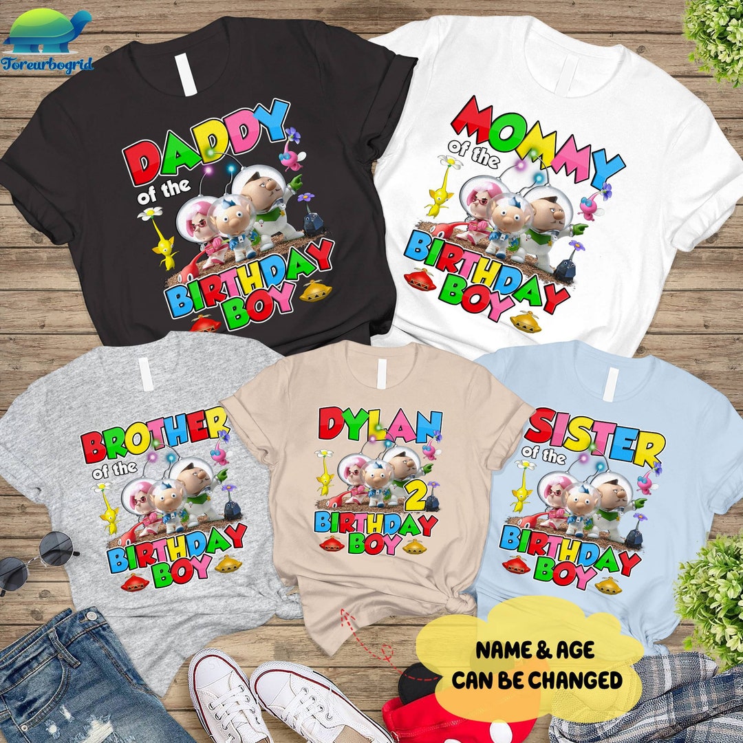 Custom Pikmin Birthday Shirt, Pikmin Shirt, Family Pikmin Shirts ...