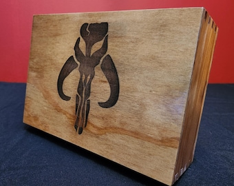 Mando Mythosaur Skull Space Wars Wooden Box