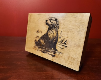 River Otter Wooden Box