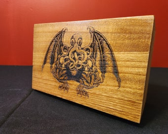 Cthulhu HP Lovecraft Eldritch Horror Wooden Box