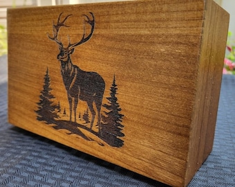 Outdoor Deer Wooden Box