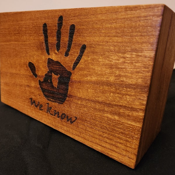 We Know Skyrim DND Wooden Dice Box