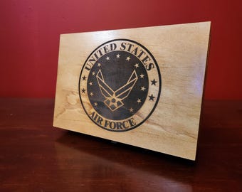 Air Force America Military Wooden Box