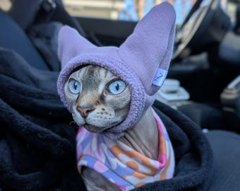 Winter hat for sphynx cats - Hat - One size fits all sphynxes and small cats - Check dimensions before purchase