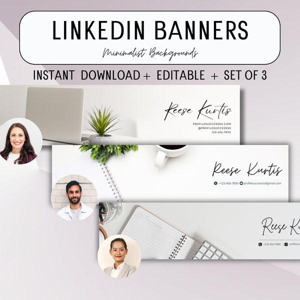 LinkedIn-banner | Kantoorachtergrond | EXCLUSIEF | Minimalistische achtergrond | LinkedIn-achtergrond | LinkedIn-profiel | Banier | LinkedIn-sjabloon