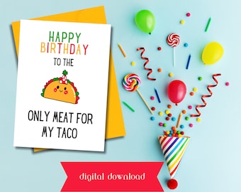 Inappropriate Birthday Card Husband | Digital Print | Birthday Card for Husband | Raunchy Birthday Card | Boyfriend | Instant Download