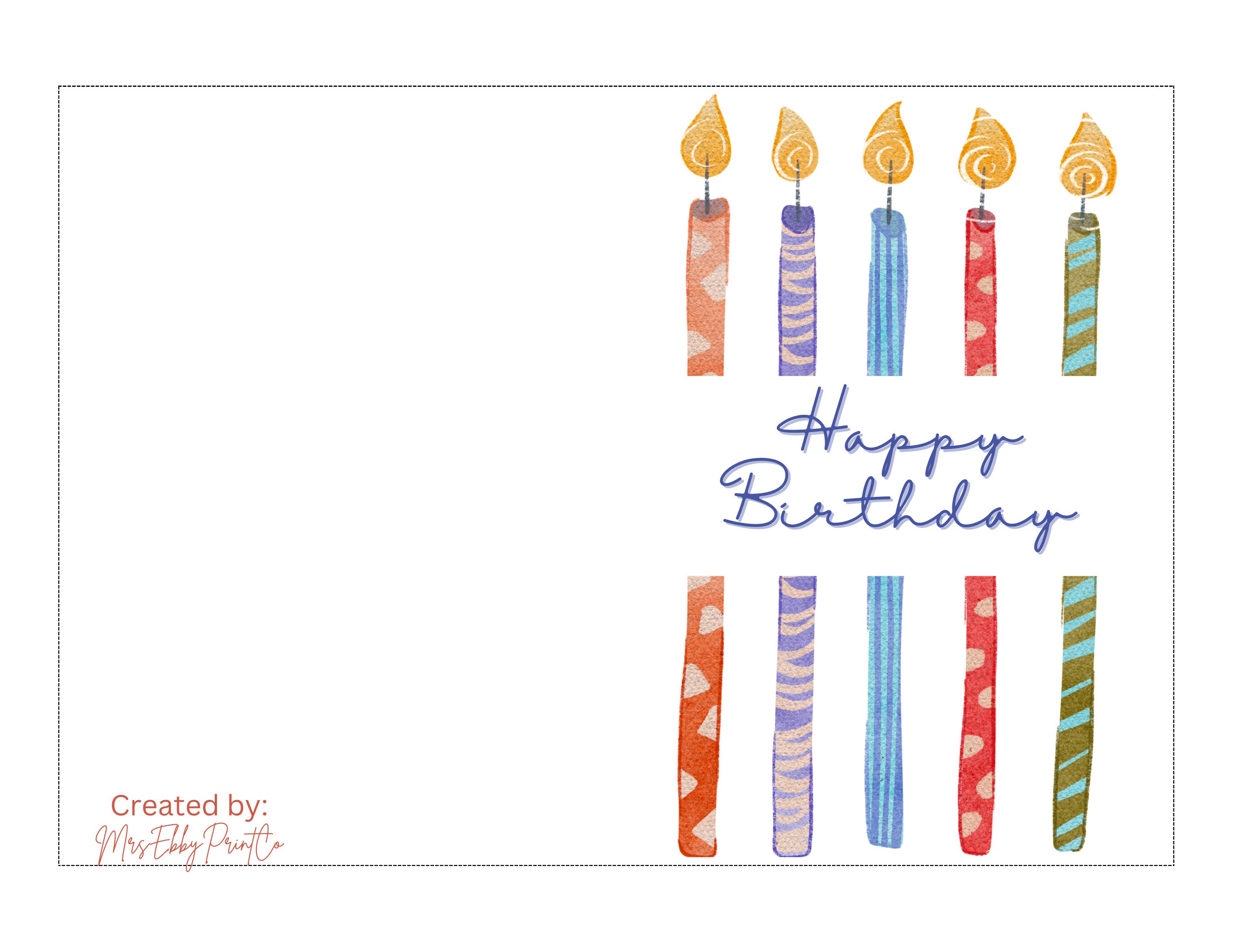 Printable Digital Birthday Card Happy Birthday Printable Card Digital ...