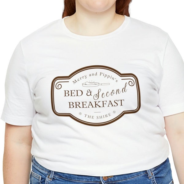 Merry and Pippin's Bed and Second Breakfast funny tee - gift for movie and book fans, fantasy book fans, fantasy movie fans