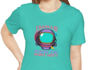Camiseta introvertida de estilo retro de los años 90 Quiero estar donde la gente no está Camiseta de manga corta de jersey unisex
