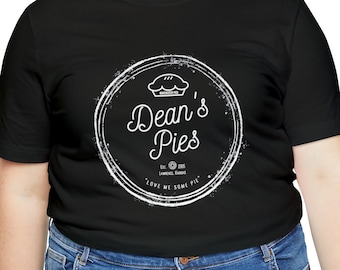 Dean's Pies Camisa de manga corta Funny Parody TV Series Dean Winchester Brothers The Family Business