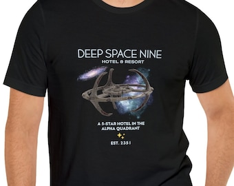 Deep Space Nine DS9 Unisex Short Sleeve Funny Shirt Deep Space Nine Station Hotel & Resort Fan gifts