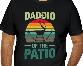 Father's Day Shirt Daddio of the Patio Gift for dads - grilling - funny tees - Unisex Jersey Short Sleeve Tee