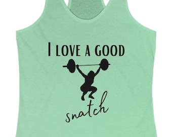 Me encanta un buen arranque divertido entrenamiento racerback tanque ejercicio levantamiento de pesas camisa regalo para levantadores olímpico powerlifting regalo para chicas de gimnasio