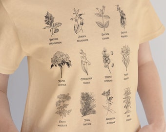 Poison garden Short Sleeve Tee - gift for gardeners, wiccans, gag gift - poison garden victorian specimen shirt