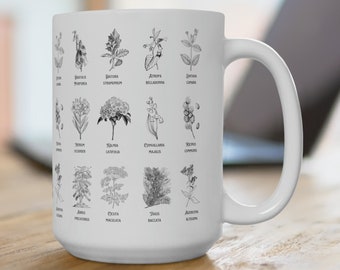 Poison garden Ceramic Mug 15oz - gift for wiccans, sarcastic people, gardeners, plant lovers