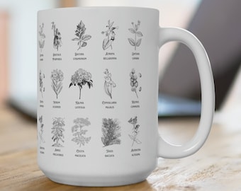 Poison garden Ceramic Mug 15oz - gift for wiccans, sarcastic people, gardeners, plant lovers