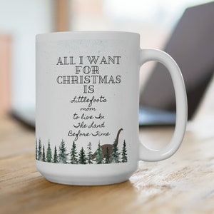 Littlefoot's mom for Christmas - sad funny mug - Land Before Time - gift for millenials gen x