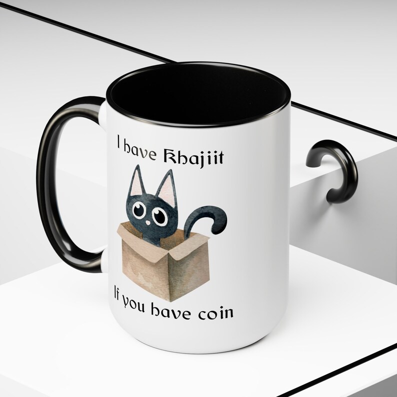 J'ai Khajiit si vous avez une tasse amusante de Skyrim cadeau pour les joueurs, les amoureux des chats, les fans d'Elder Scrolls Morrowind Arena Daggerfall Oblivion image 5