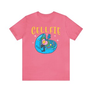 Funny Science Cellfie T Shirt Biology Cells Science Teacher shirts - gifts for science lovers - Science Puns - geeky shirts Charity Pink
