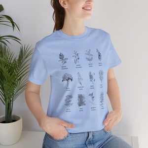 Poison garden Short Sleeve Tee - gift for gardeners, wiccans, gag gift - poison garden victorian specimen shirt Baby Blue