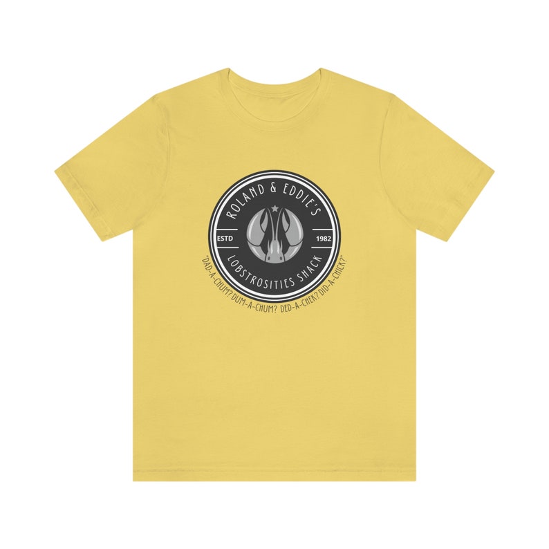 Stephen King Shirt - Dark Tower - Lobstrosities Unisex Jersey Camiseta de manga corta Gráfico divertido Stephen King book lover Shirt Yellow