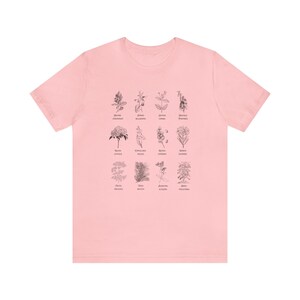 Poison garden Short Sleeve Tee - gift for gardeners, wiccans, gag gift - poison garden victorian specimen shirt Pink