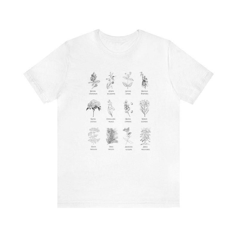Poison garden Short Sleeve Tee - gift for gardeners, wiccans, gag gift - poison garden victorian specimen shirt image 8