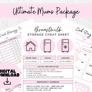 Rastreador de alergias alimentares e medicamentos para bebês: guia para armazenamento de leite materno (download digital)