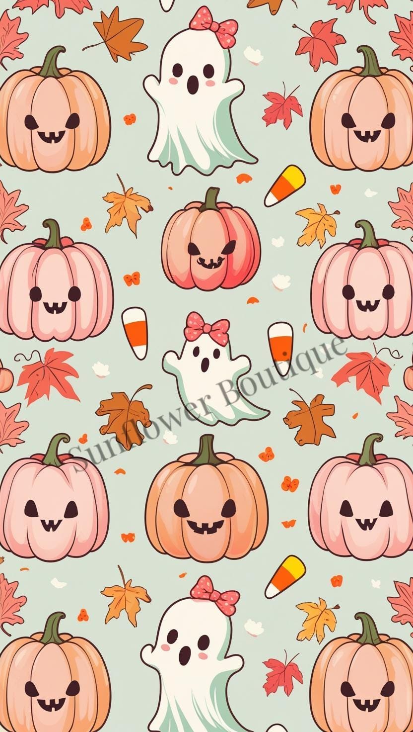 Preppy halloween wallpaper - Etsy België, image size:832x1472