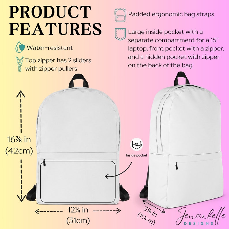 Espresso Coffee Backpack for Women, Custom Coffee Lovers Bag for Girls ...