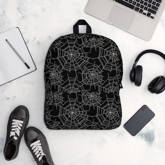 Spider Web Backpack for Women, Spider Water Resistant Bag 