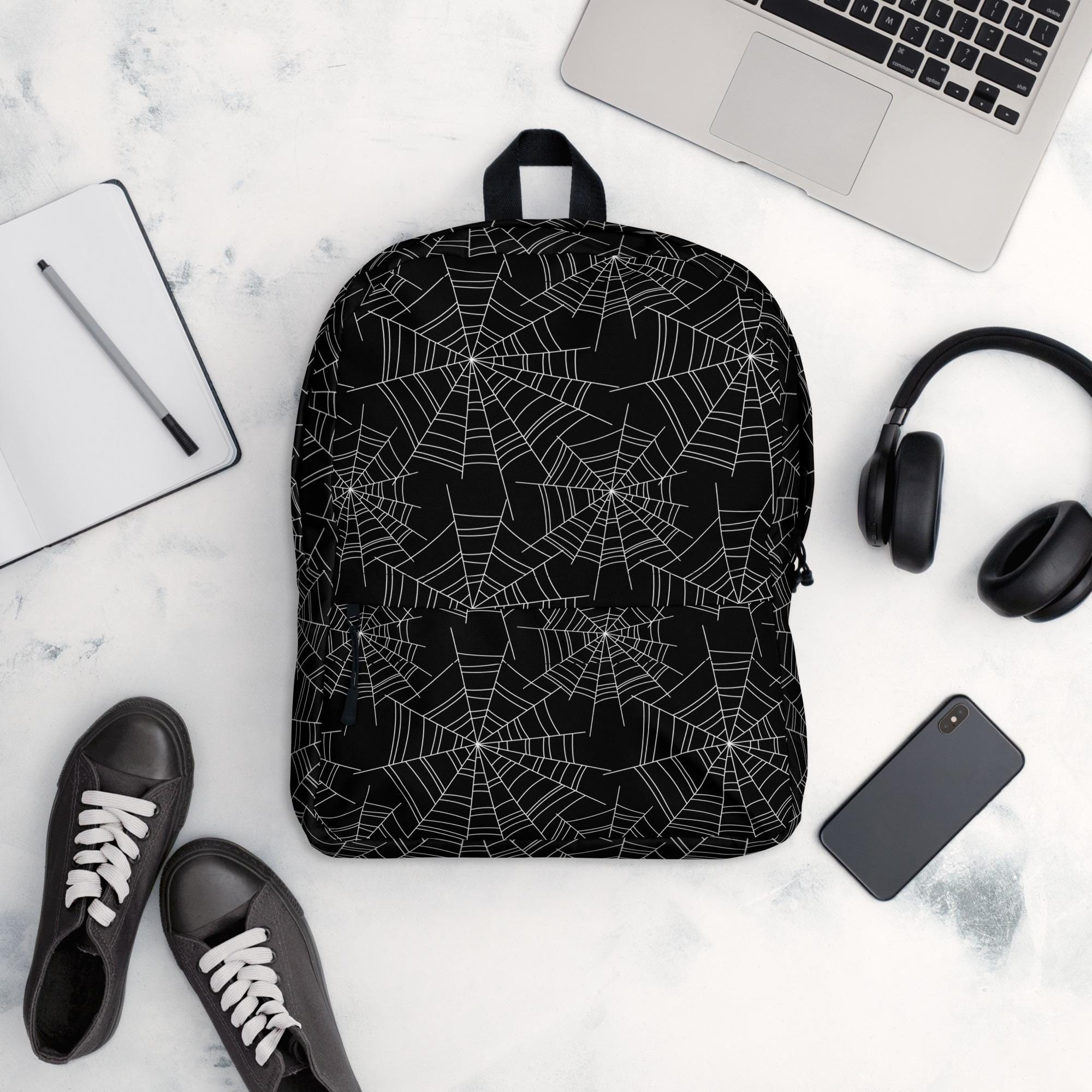 Spider Web Backpack for Women, Spider Water Resistant Bag  display picture 2