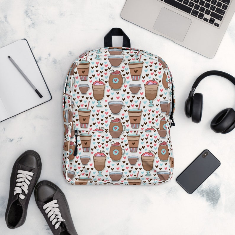 Espresso Coffee Backpack for Women, Custom Coffee Lovers Bag for Girls ...