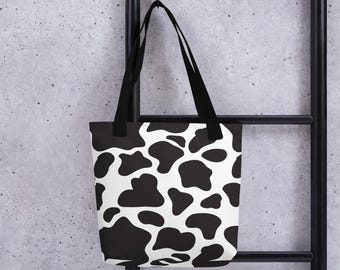 Sac fourre-tout à imprimé vache pour femme, sac cabas à imprimé