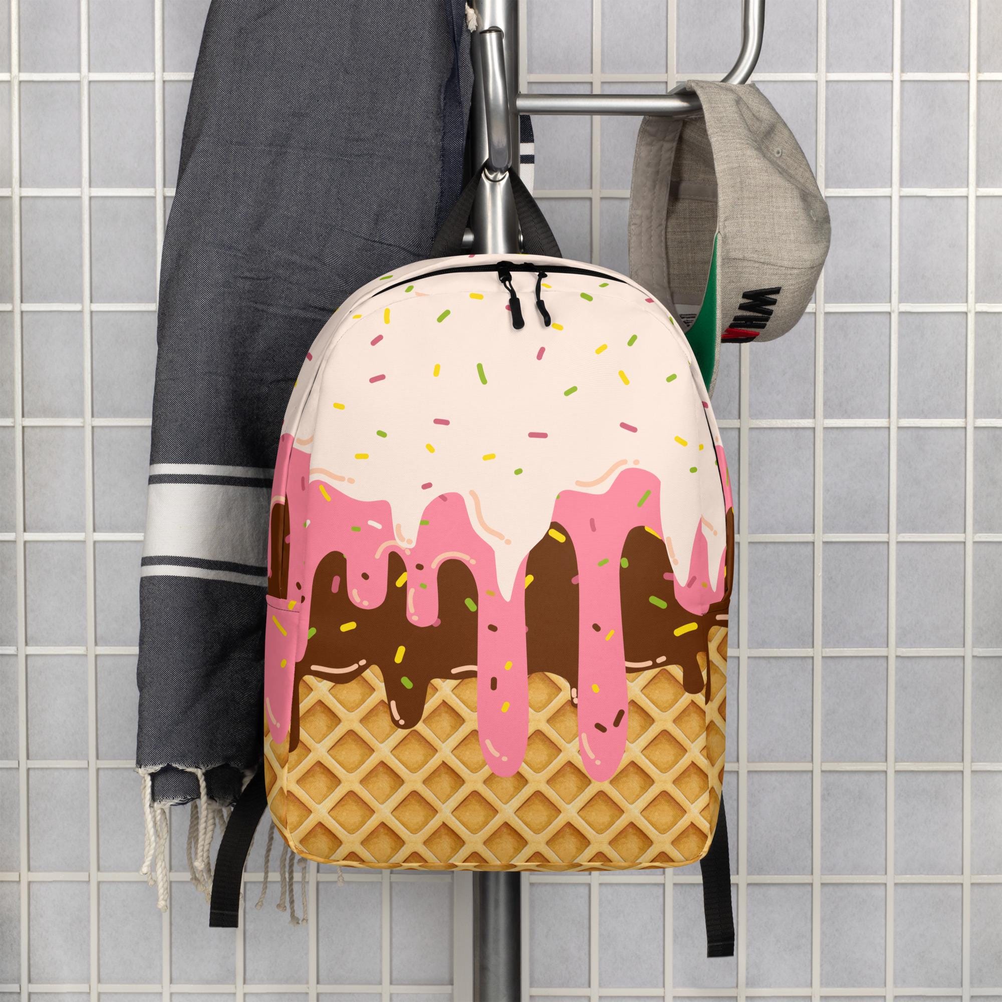 Ice Cream Backpack for Women, Custom Water Resistant Ice Cream